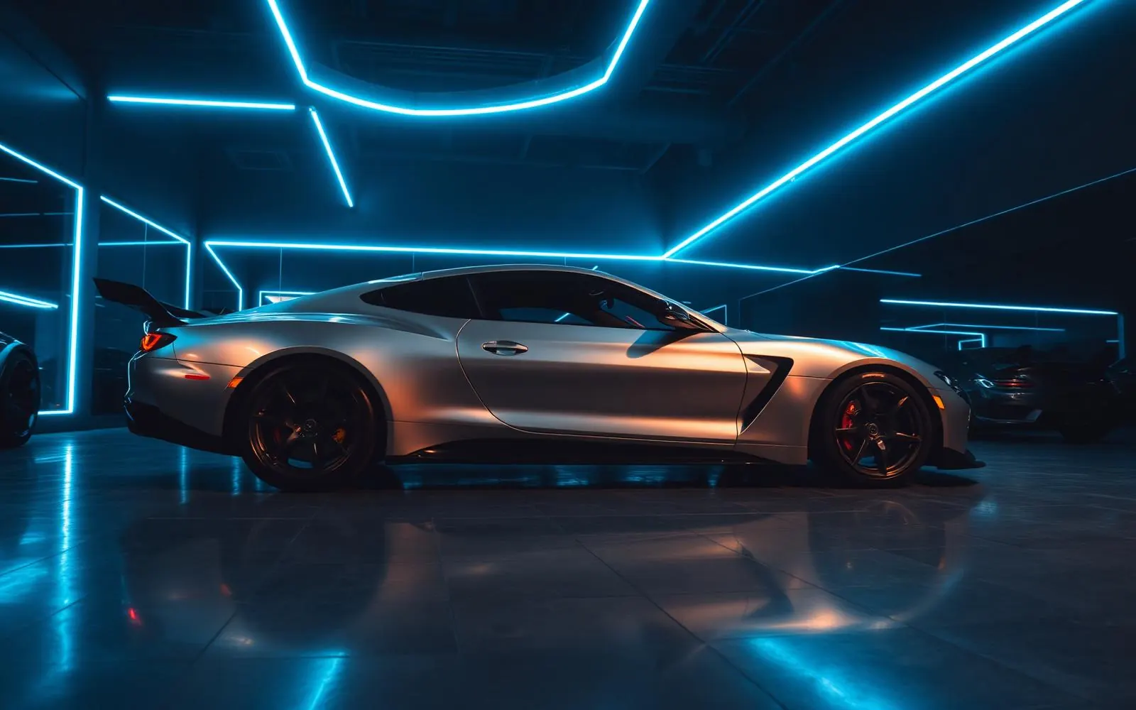 Premium and performance vehicles in the Ninety's Motors showroom